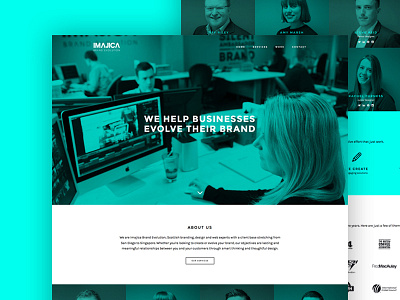 Imajica Brand Evolution Website brand css design development grid layout teal website