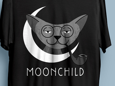 Moon child T-shirt Design branding graphic design illustartion teeshirt tshirt tshirt design