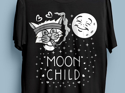 Moon Child branding design graphic design illustartion illustration logo teeshirt tshirt tshirt design ui