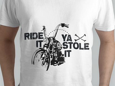 RIDE IT YA STOLE IT branding design graphic design illustartion illustration logo teeshirt tshirt tshirt design