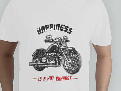 Happiness Is a Hot Exhaust branding design graphic design illustartion illustration logo teeshirt tshirt tshirt design