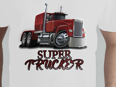 Super Trucker branding design graphic design illustartion illustration logo teeshirt tshirt tshirt design