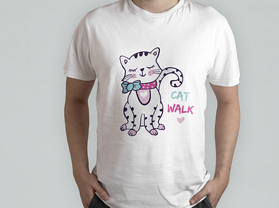 Cat walk branding design graphic design illustartion illustration logo teeshirt tshirt tshirt design ui