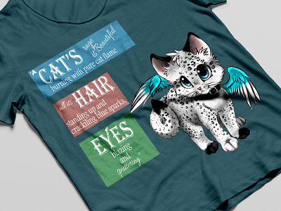 Cat Quote branding design graphic design illustartion illustration teeshirt tshirt tshirt design