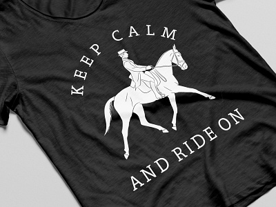 KEEP CALM AND RIDE ON branding design graphic design illustartion illustration logo teeshirt tshirt tshirt design