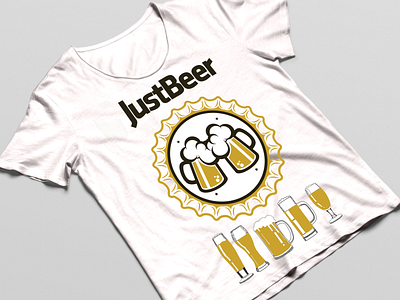 Just Beer branding design graphic design illustartion illustration logo teeshirt tshirt tshirt design