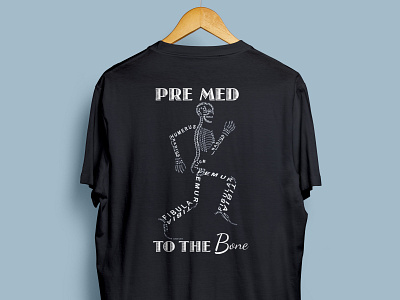 PRE MED TO THE BONE branding design graphic design illustartion illustration teeshirt tshirt tshirt design