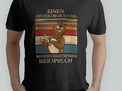 Einen hinter die Rüstung römern Biertrinker Bier Spruch branding design graphic design illustartion illustration teeshirt tshirt tshirt design