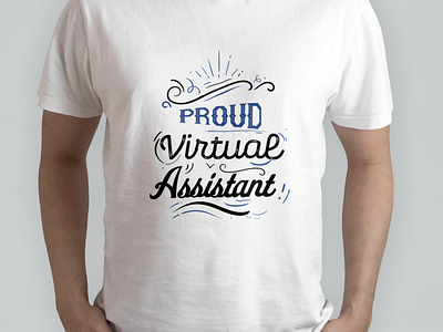 Proud Virtual Assistant branding design graphic design illustartion illustration teeshirt tshirt tshirt design