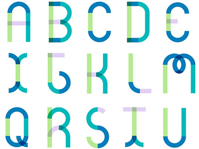 Ornamental Alphabet for NOOK alphabet typeface