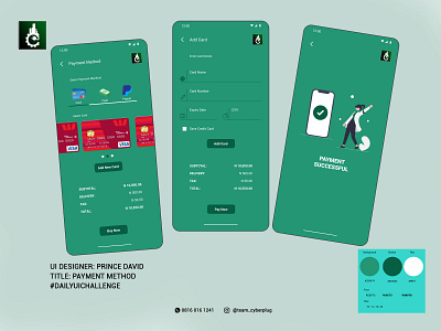 Payment Method app dailyui dailyuichallenge design icon ui ux