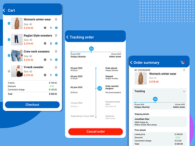 Add to Cart Screen add to cart tracking screen tracking ui