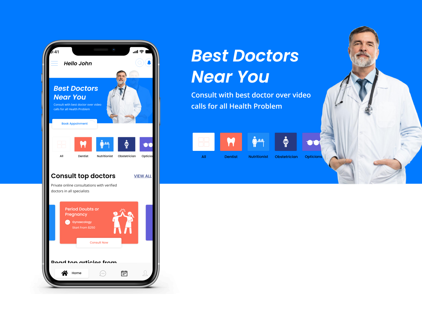 Doctor App Screen by 97ProStudio on Dribbble