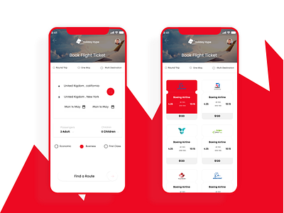 flight booking app screen flight booking ui