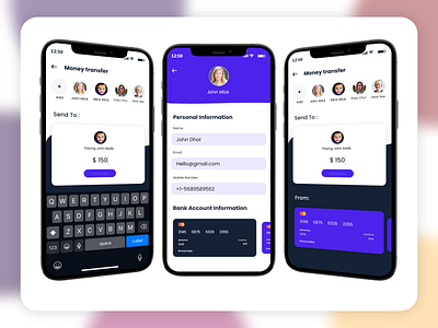 Money Transfer App UI money transfer app ui payment transfer