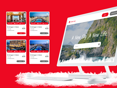 Hotel and Flight booking Landing Screen hotel booking landing page