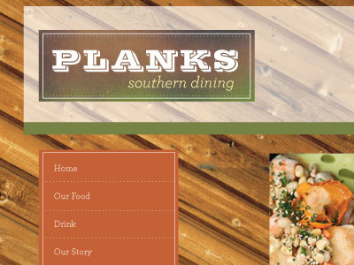 Planks Restaurant branding webdesign website