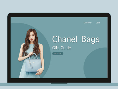 A landing page for an online bag store