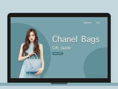 A landing page for an online bag store