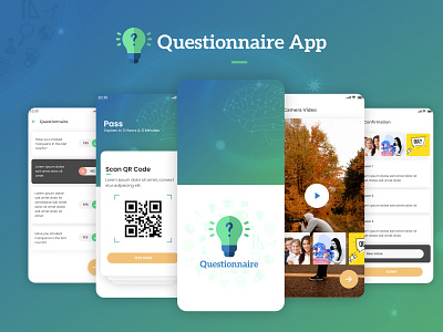 Questionnaire app branding graphic design logo ui