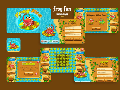 Frog Fun branding graphic design logo ui
