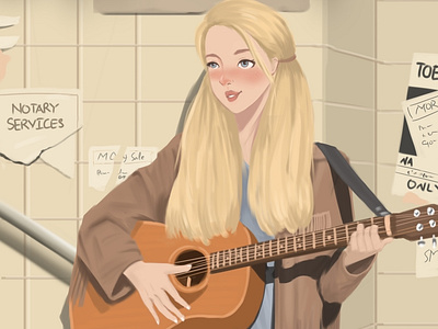 Phoebe Buffay from Friends illustration