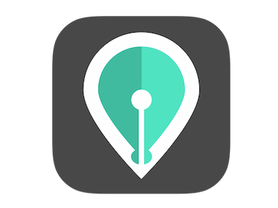 Placemark App Icon flat icon ios logo nib pen