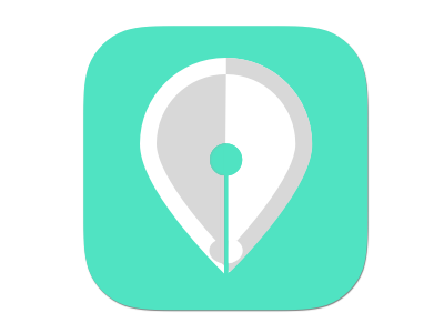 Placemark App Icon app icon ios iphone logo map marker mobile nib pen pin
