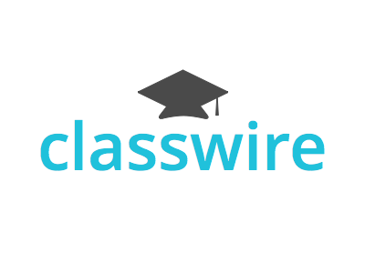 Classwire Logo app brand education flat logo web