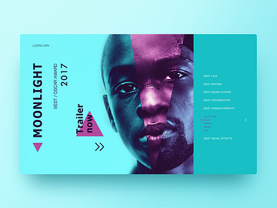 Moonlight film graphic oscar ui