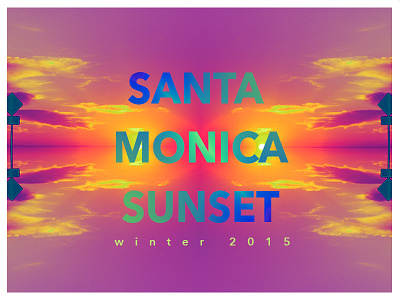 Santa Monica Sunset graphic photo manipulation photoshop poster