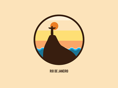 Rio de Janeiro - City Badge christ city pin rio ui