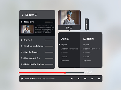 Netflix Player UI Quick Prototype - day4 by Tas on Dribbble