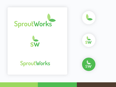 Sprout green gui logo system user interface vegetables