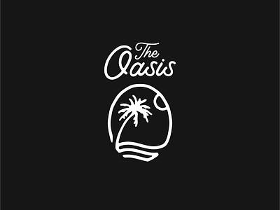 The Oasis bold branding clean design golf graphic design handmade illustration logo minimal oasis typography