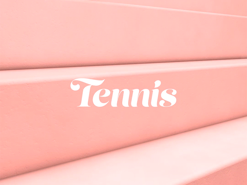 Tennis 3d abstract animated c4d gif loop mograph render tennis typography