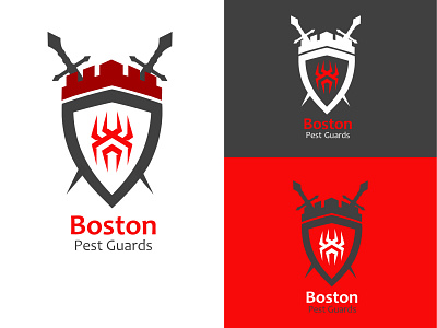 Boston pest guards logo brand logo branding business logo company logo creative logo flat logo graphic design logo logo branding logo design logo idea minimal minimalsit pest logo portfolio professional logo real estate logo unique logo