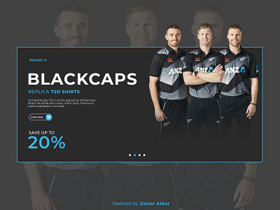 Banner design for New Zealand t20 shirts