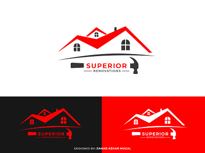 Superior Renovations logo best logo construction company logo creative logo logo desing logo ideas professional logo renovation company log