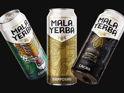 Malayerba craft beer beer beer can beer label black craftbeer design illustration packaging