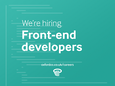 We're hiring Front-end developers!