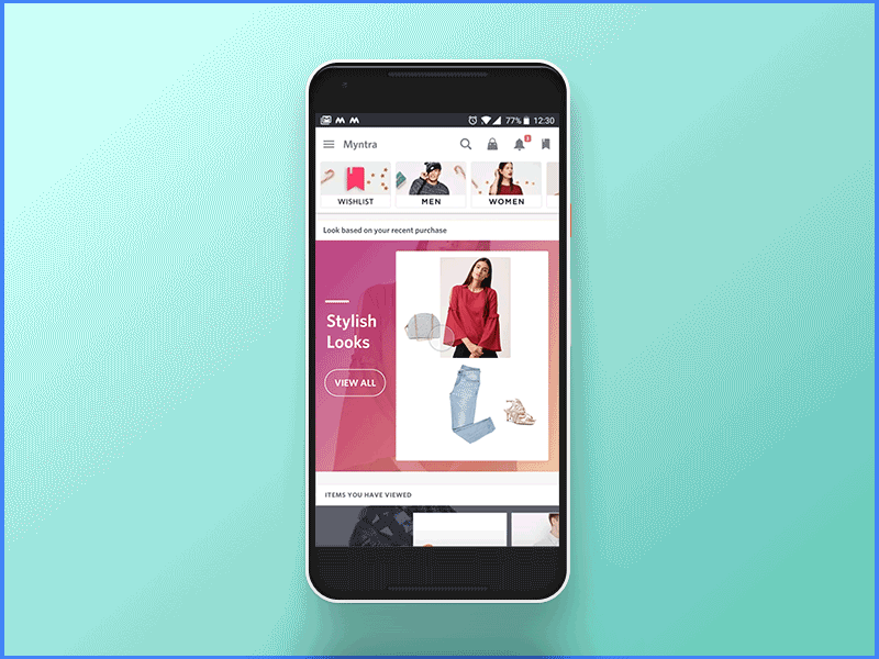 AI generated fashion looks: Myntra app artificial intelligence cards ecommerce fashion fashionapp looks minimaldesign myntra ootd
