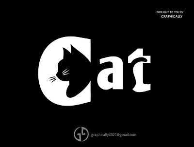 Cat design illustration logo