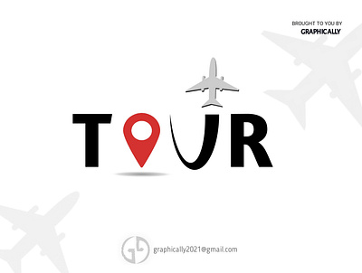 Tour Word logo (Concept 1) design illustration logo