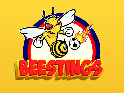 Bee Mascot Logo design illustration logo