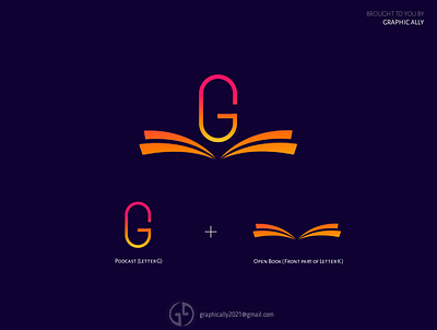 Podcast & E book shop logo design icon illustration logo wordlogo