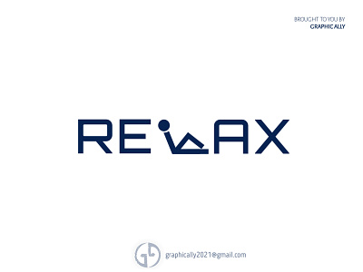RELAX design illustration logo wordlogo wordmark