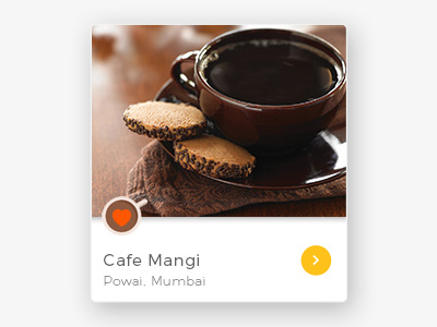 Card for cafe card design
