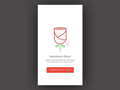 Valentine's Rose app rose screen valentine