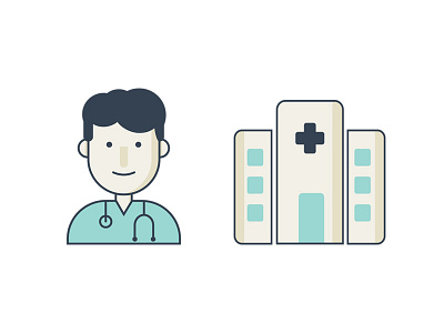 Doctor & Hospital Icon graphic icon vector